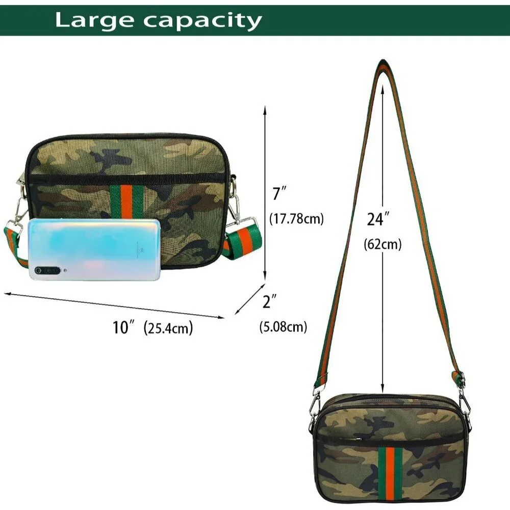 Canvas Small Crossbody Bag Women Mini Purse Adjustable Shoulder Travel